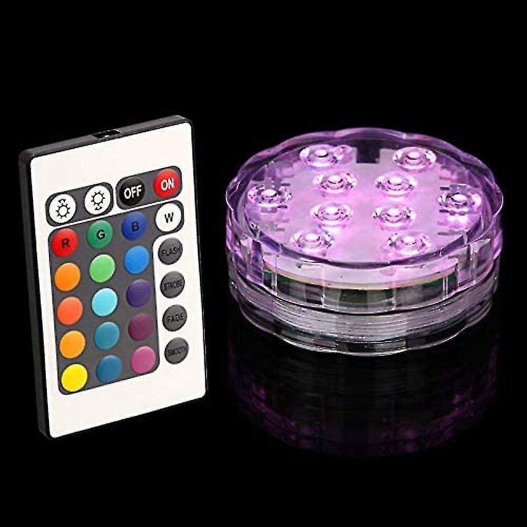 Underwater Led Light 4 Pieces With Remote Control， Waterproof