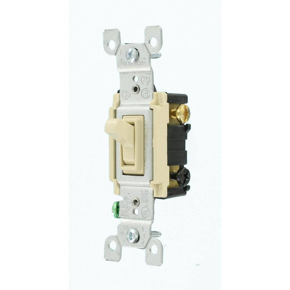 Leviton 15 Amp 3-Way Toggle Switch Ivory (6-Pack) M21-01453-2IM