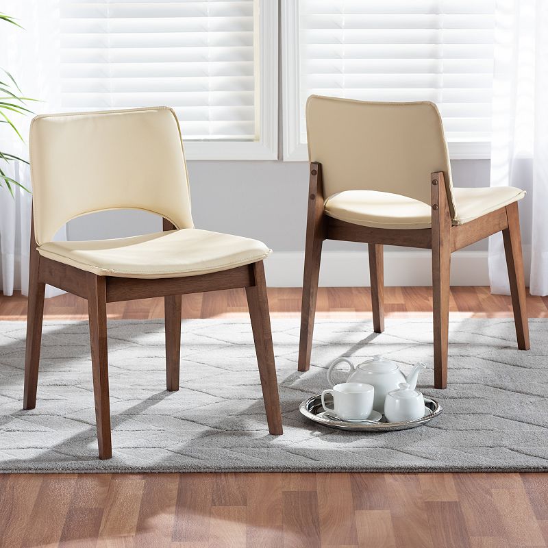 Baxton Studio Afton Dining Chairs 2-piece Set