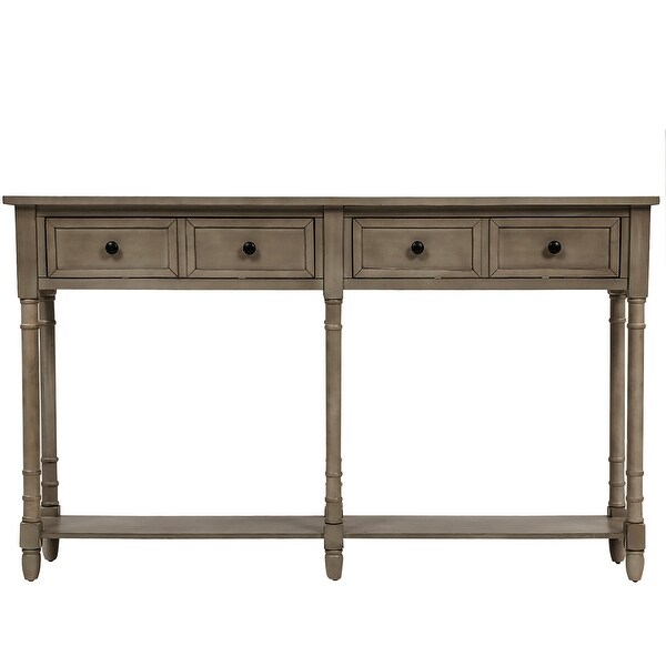 Antique Grey 2-drawer Console Table