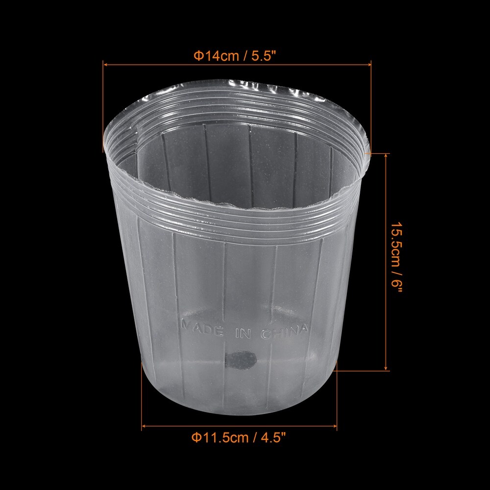 Plastic Plant Nursery Pots  20 Pack Flower Starting Container  Clear