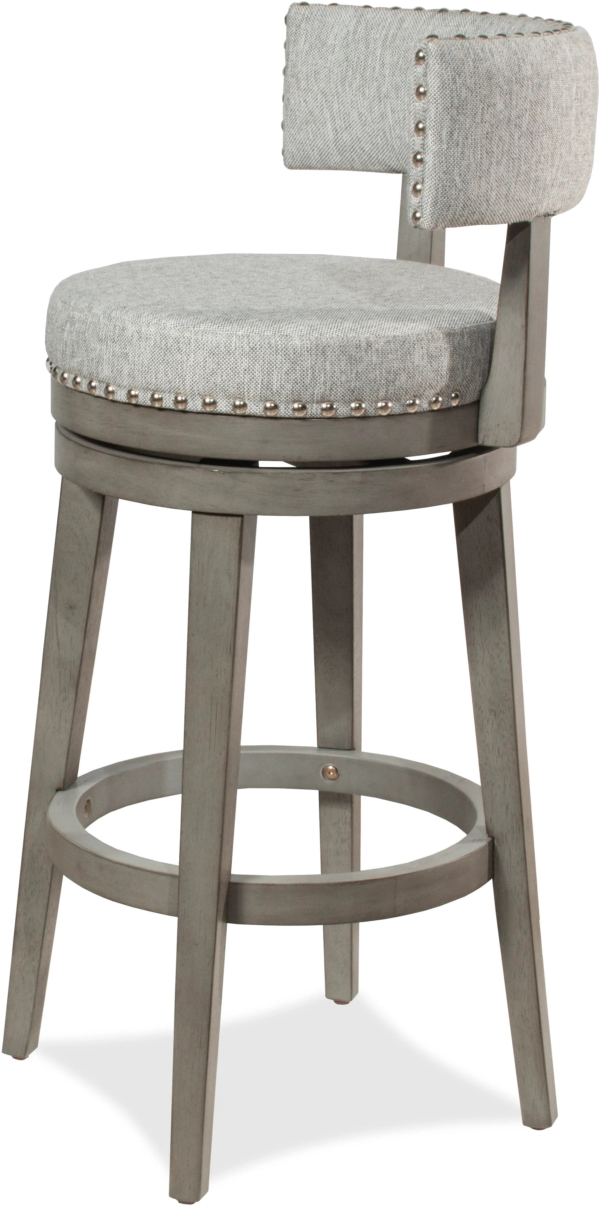 Lawton Gray Swivel Bar Stool