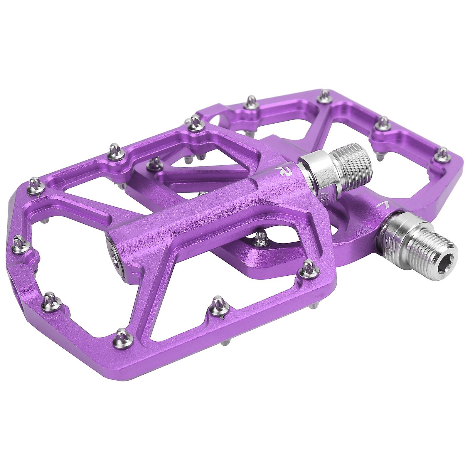 1 Pair Ztto Mountain Bike Pedals Aluminium Alloy Nonslip Bicycle Platform Flat Pedalspurple