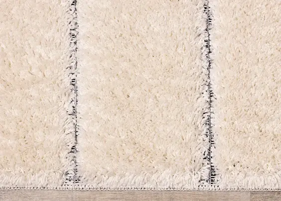 Novato 5 x 8 Contemporary Square Cream Shag Rug