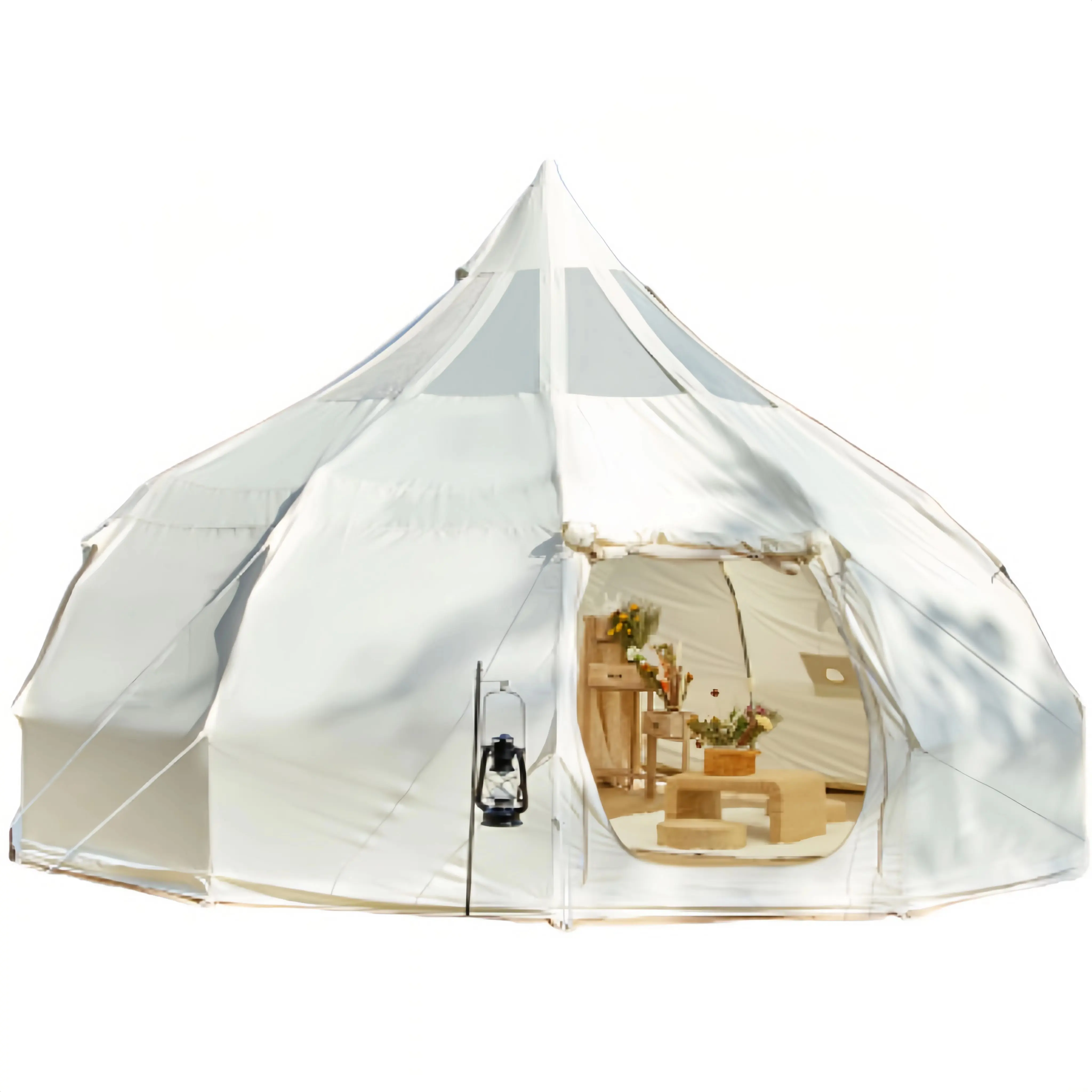 go hike safari resort camping luxury water drop tent glamping waterproof oxford cotton canvas star gazer bell tent for parties