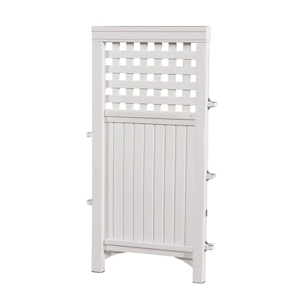 Suncast Outdoor Garden Yard 4 Panel Screen Enclosure Gated Fence, White (3 Pack)