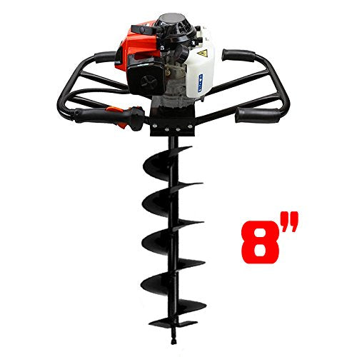 XtremepowerUS 2 Man 63CC 2-Stroke Gas Post Hole Digger EPA Motor Machine (Digger Machine+ 8