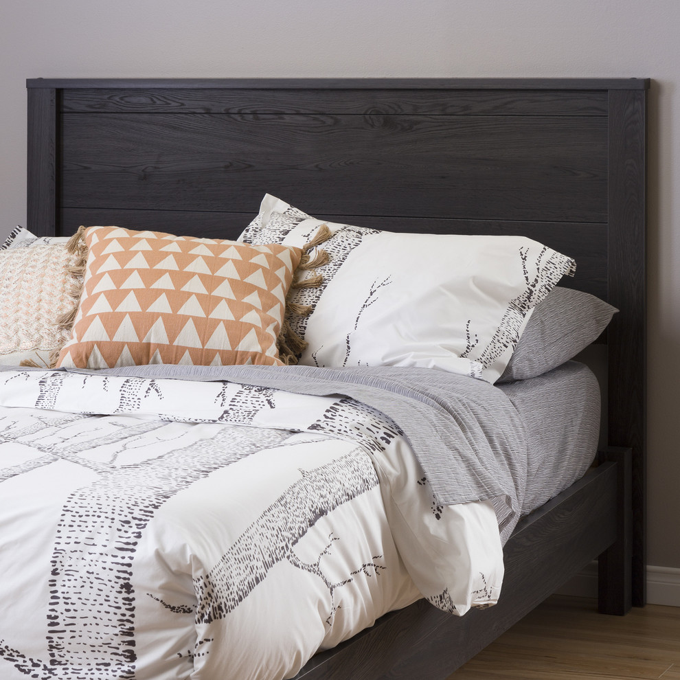 South Shore Fynn Full Headboard  54  Gray Oak   Transitional   Headboards   by ShopLadder  Houzz