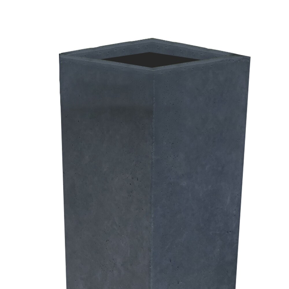 Durx litecrete Lightweight Concrete Tall Light Granite Planter Medium   11'x11'x23.6'