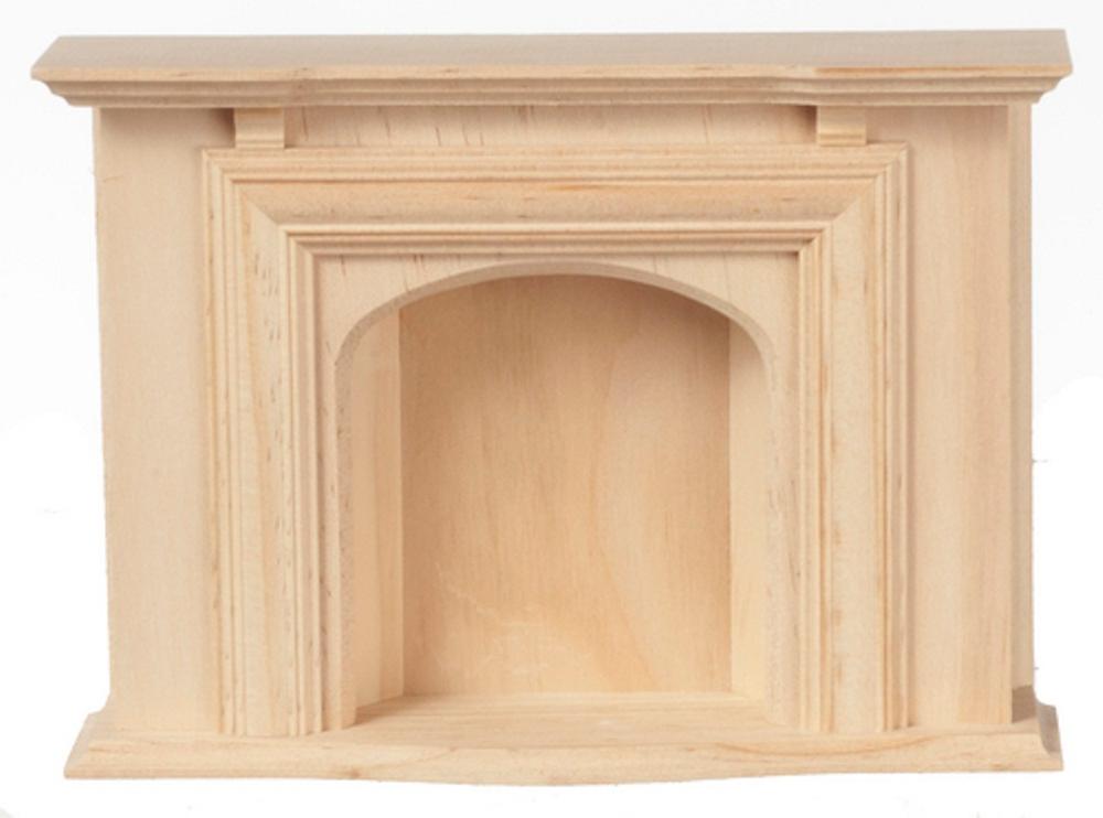 Dolls House Jamestown Fireplace Unfinished Bare Wood Miniature Furniture