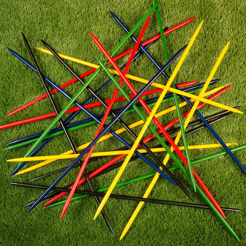 Hey! Play! 25-Piece Jumbo Pick Up Sticks Game and Bag