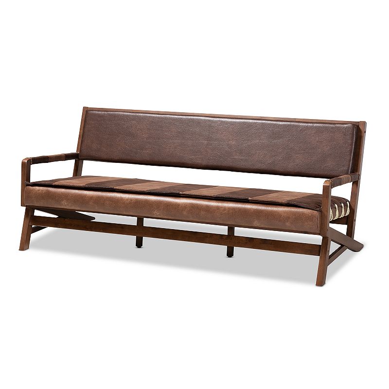 Baxton Studio Rovelyn Brown Sofa