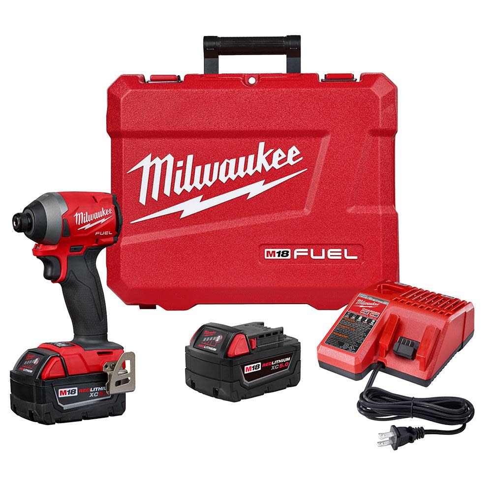 Milwaukee M18 FUEL 1/4 Hex Impact Driver XC Kit 2853-22 from Milwaukee