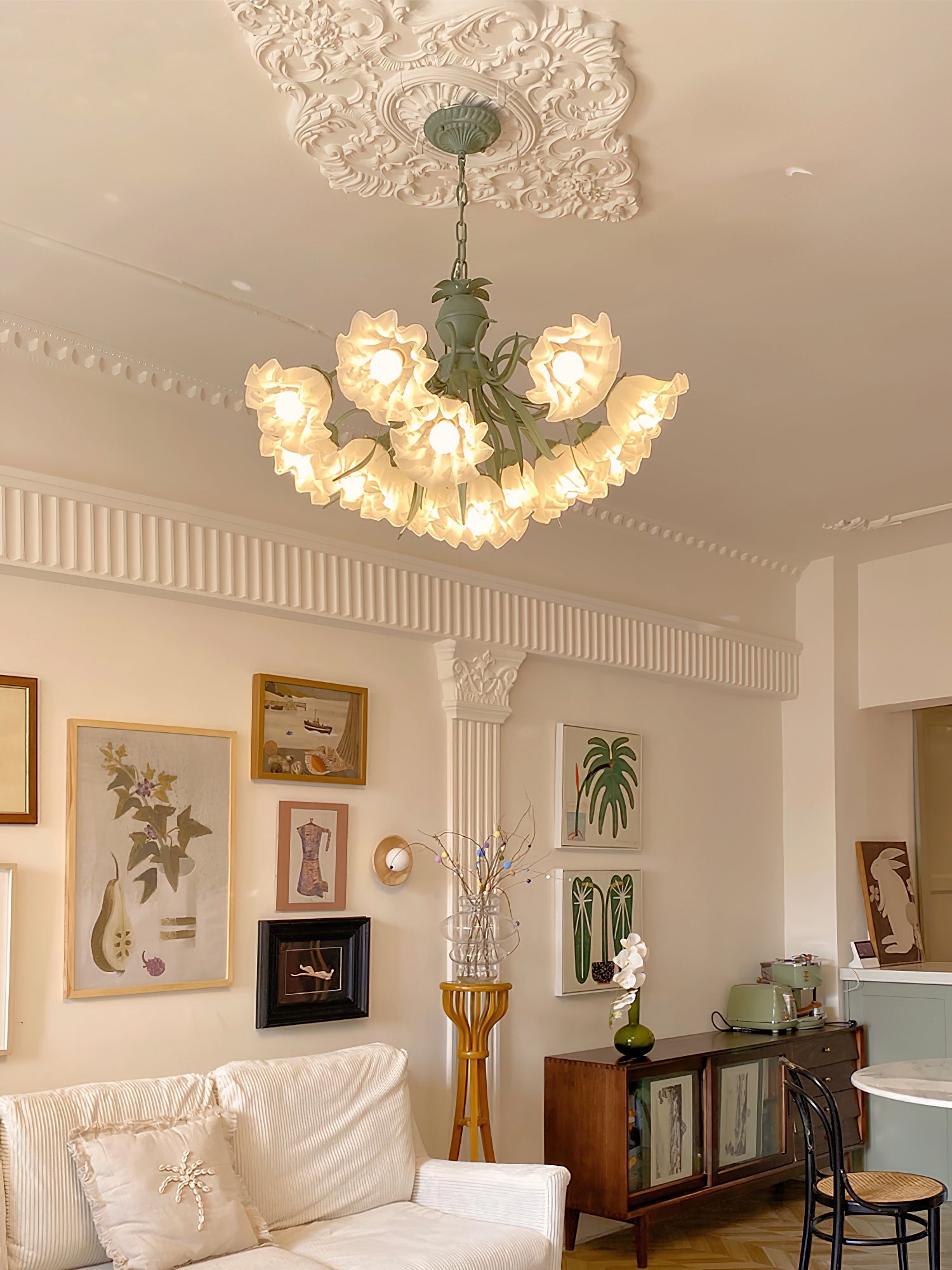 Lily of the Valley Flower Chandelier