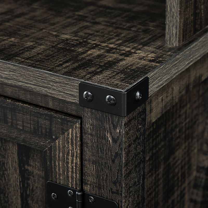 Rustic Bar Storage Cabinet