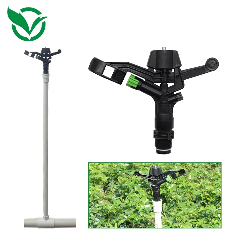 Drop Shipping Factory Supply 360 Gear Drive Rotary Lawn Agriculture Farm  Water Irrigation Impact Sprinkler with Spike Garden