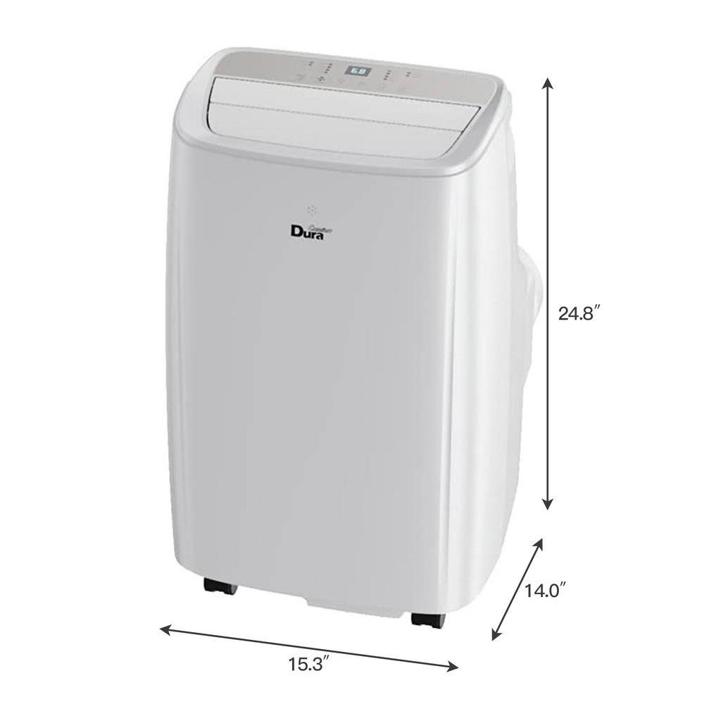 Edendirect 10000 BTU (6300 BTU DOE) Portable Air Conditioner Cools 250 sq.ft. with Dehumidifier with Remote in White TCLRY23061301