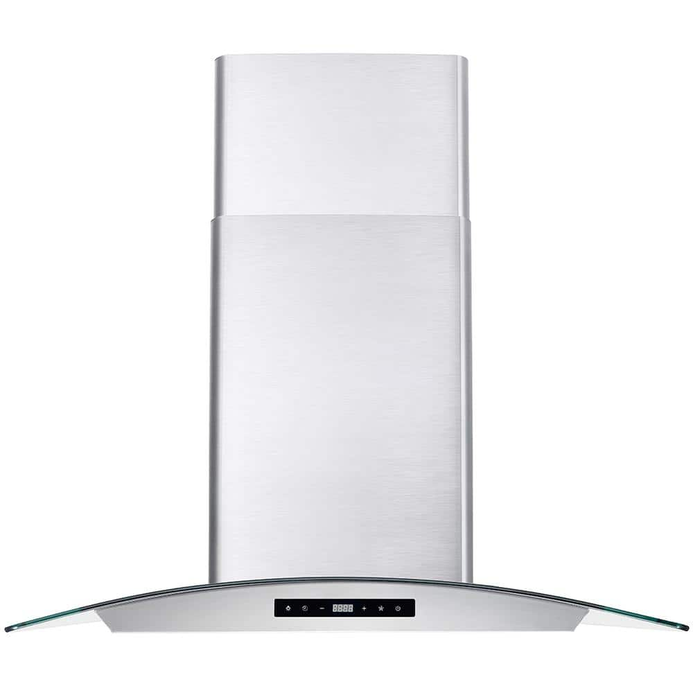 Cosmo 30 in Ducted Wall Mount Range Hood in Stainless Steel with Touch Controls LED Lighting and Permanent Filters