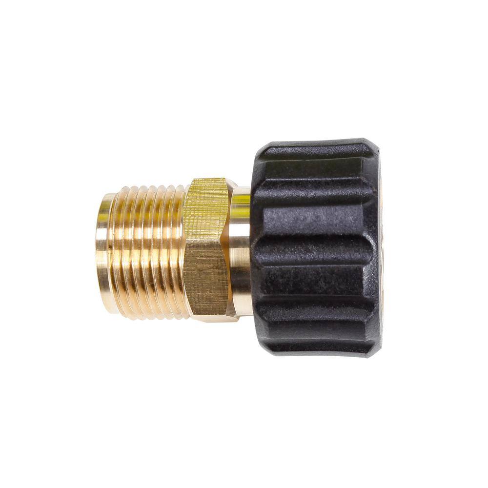 Sun Joe 14 mm M22 Male - 15mm M22 Female High Pressure Hose Adapter Fits SPX Series Pressure Washers for Other Accessory Brands SPX-M22M2F