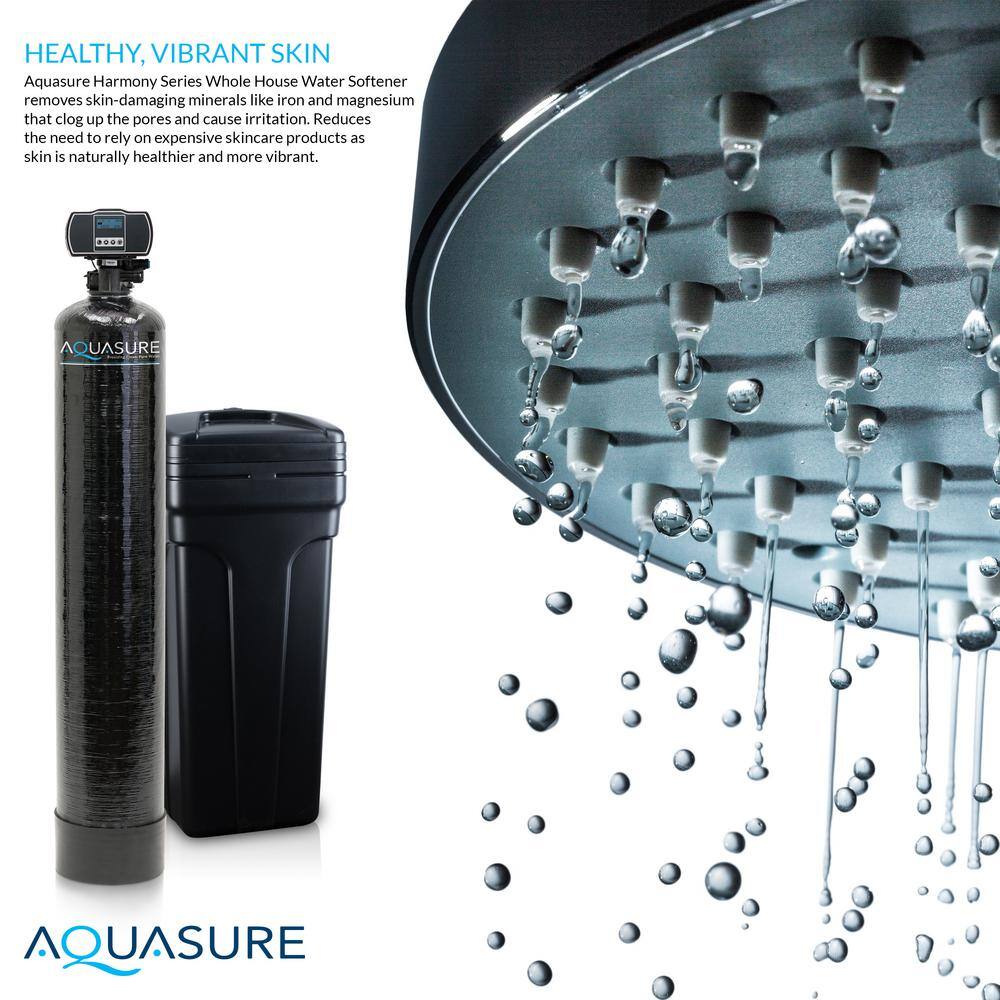 AQUASURE Whole House Filtration with 64000 Grain Water Softener Reverse Osmosis System and Sediment-GAC Pre-filter AS-WHF64D