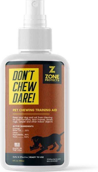 Zone Protects Don't Chew Dare! Indoor Dog Chewing Prevention Spray， 4-oz bottle