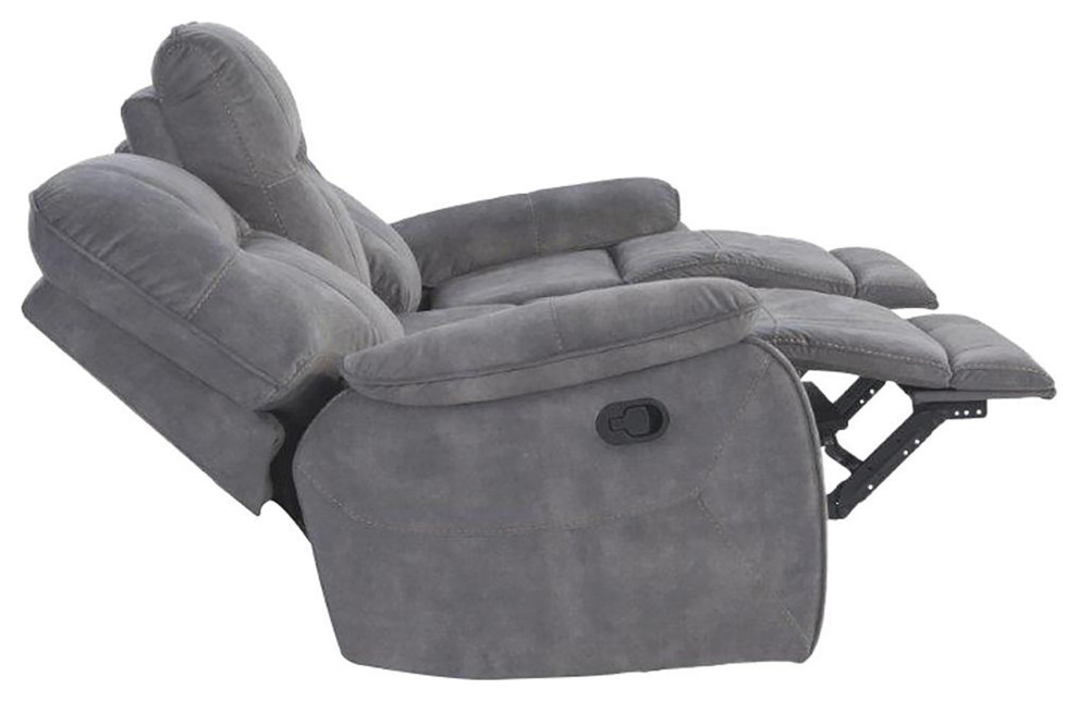 Parker Living Cooper   Shadow Grey Manual Triple Reclining Sofa   Transitional   Sofas   by Parker House  Houzz