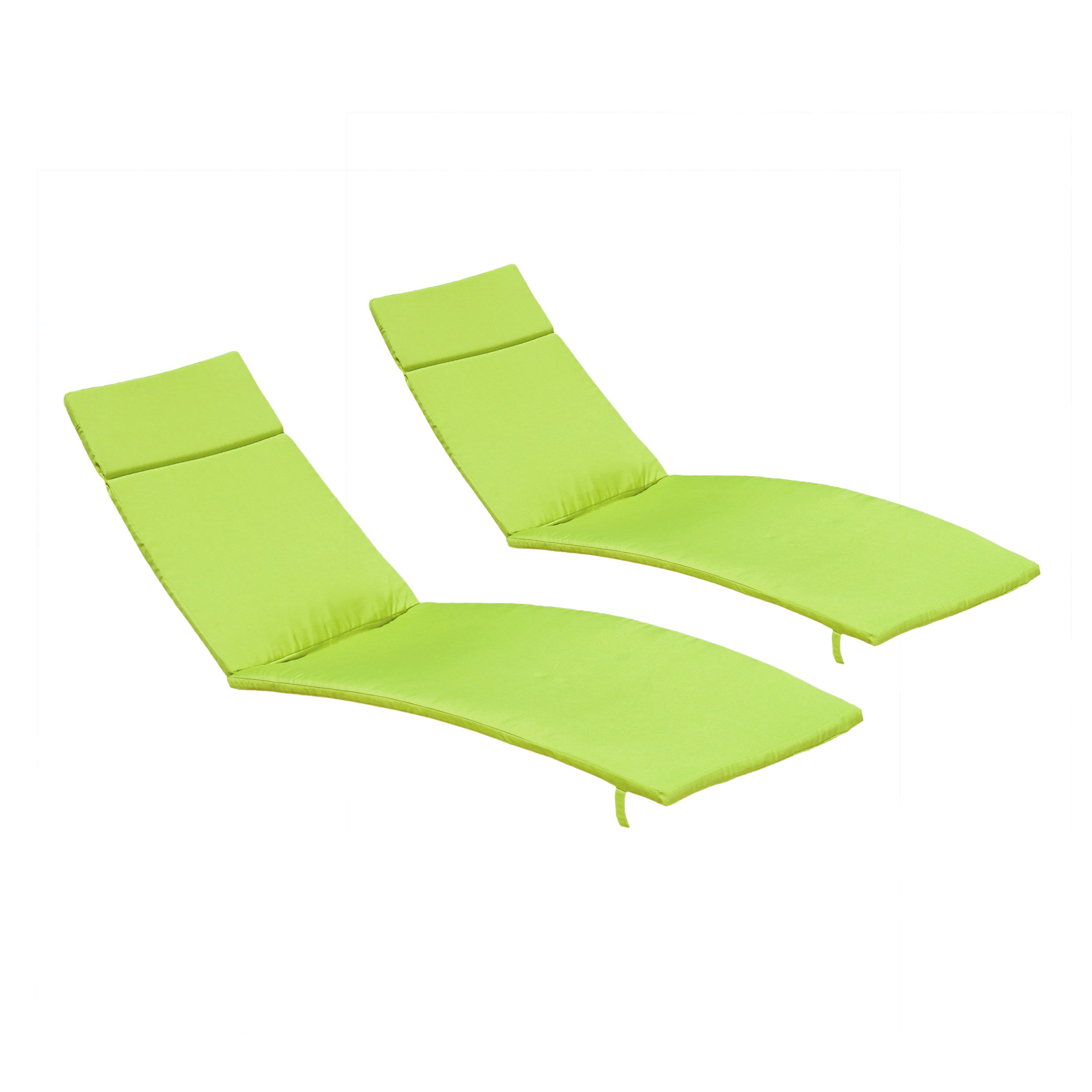 Albany Outdoor Water-Resistant Fabric Chaise Lounge Cushions (Set of 2)