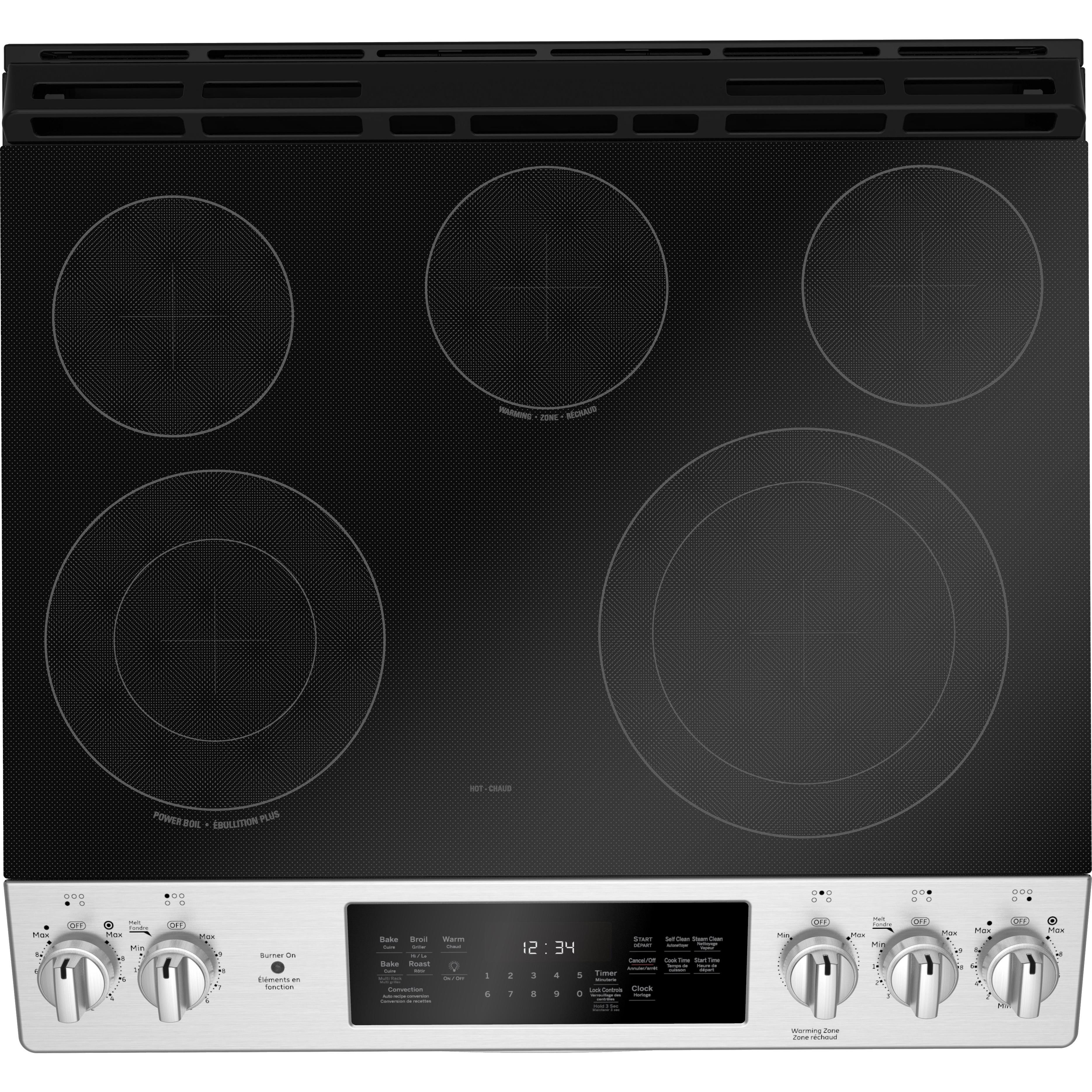 GE 30-inch Slide-in Electric Range with Self-Cleaning Oven JCS840SMSS