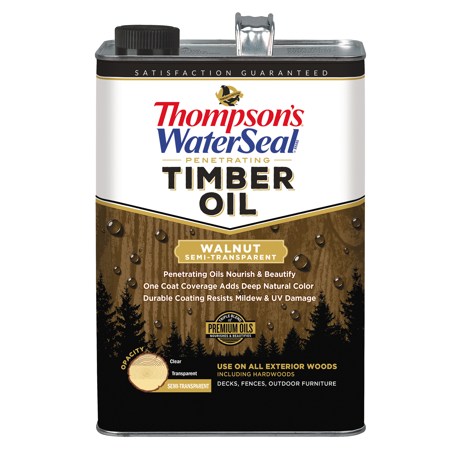 Thompson\u0027s WaterSeal Penetrating Timber Oil Semi-Transparent Walnut Penetrating Timber Oil 1 gal