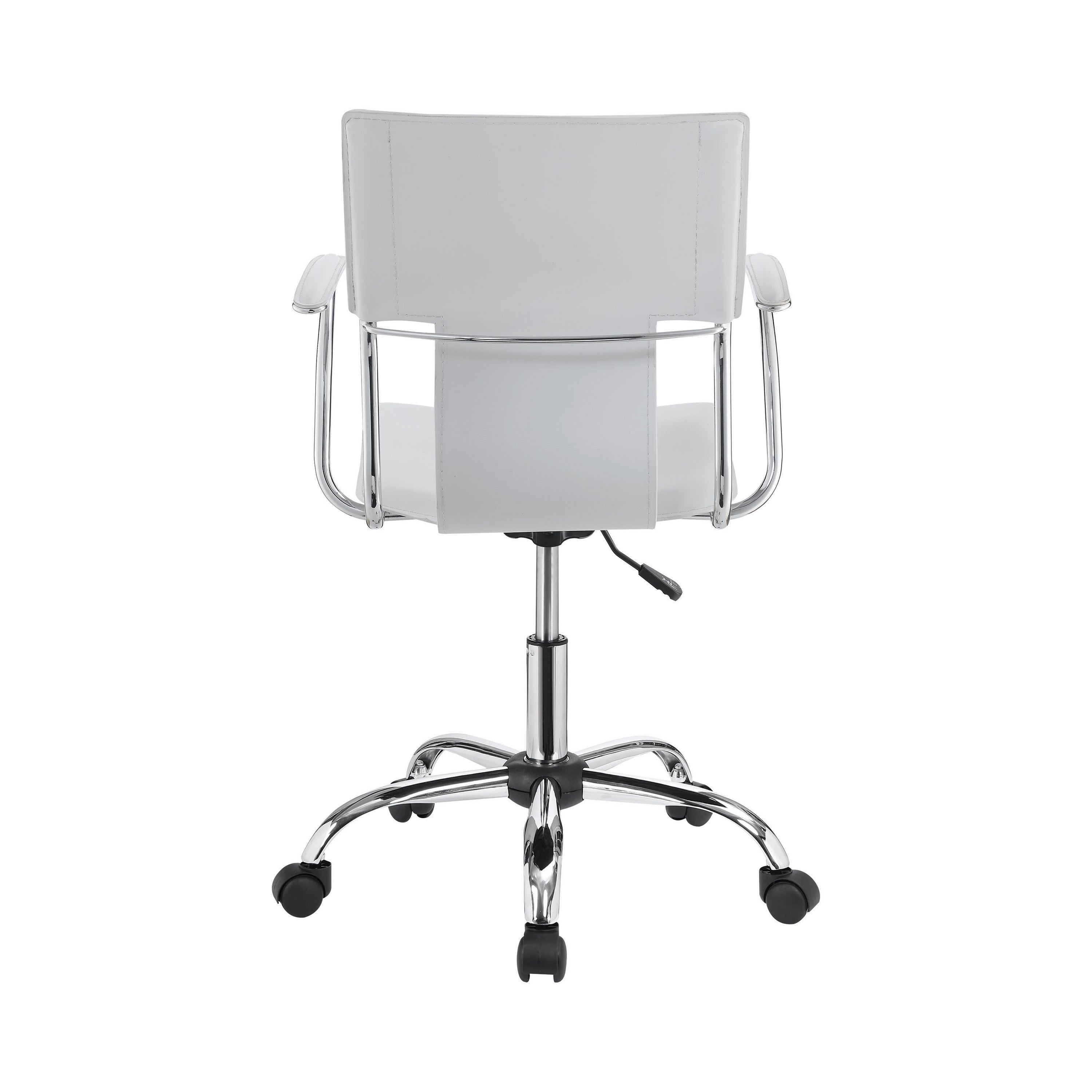 Himari Faux Leather Adjustable Office Desk Chair White-801363