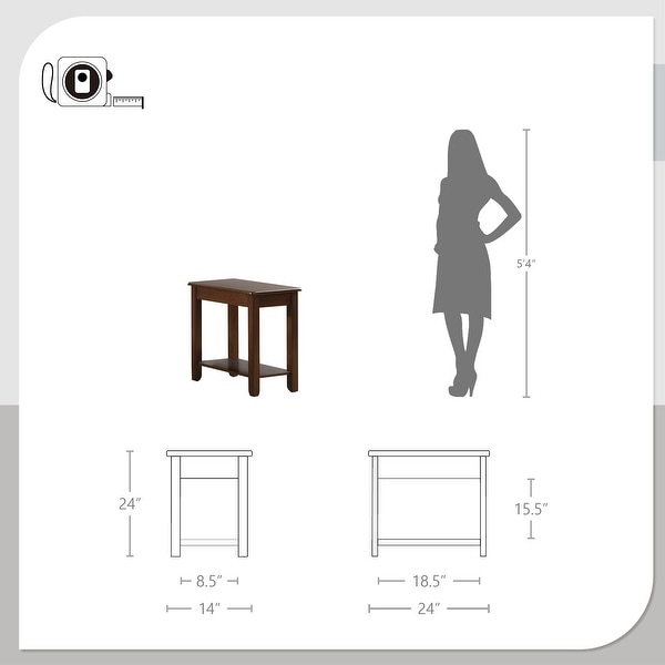 Elmira Wood Chairside Table