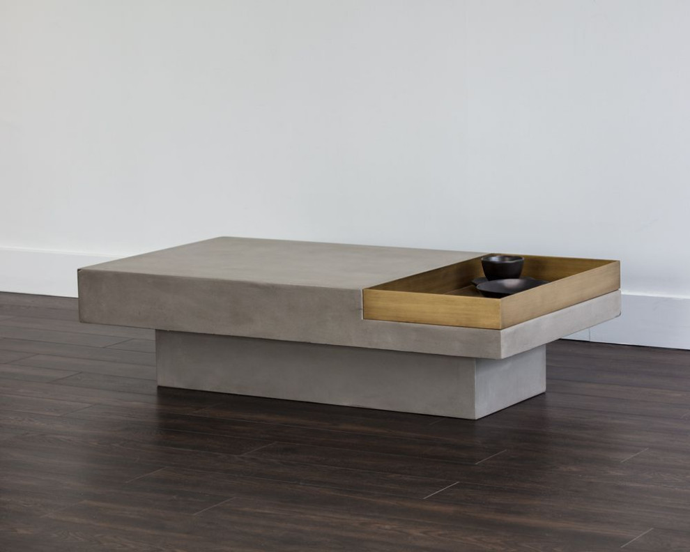 Sunpan MIXT Quill Coffee Table   Square   Industrial   Coffee Tables   by Unlimited Furniture Group  Houzz