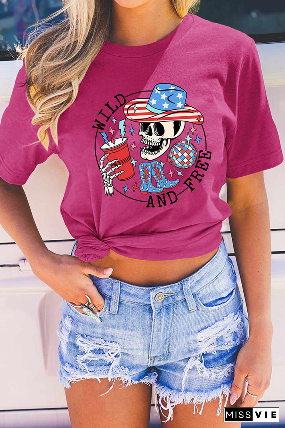 Wild and Free 4th of July Graphic Tee