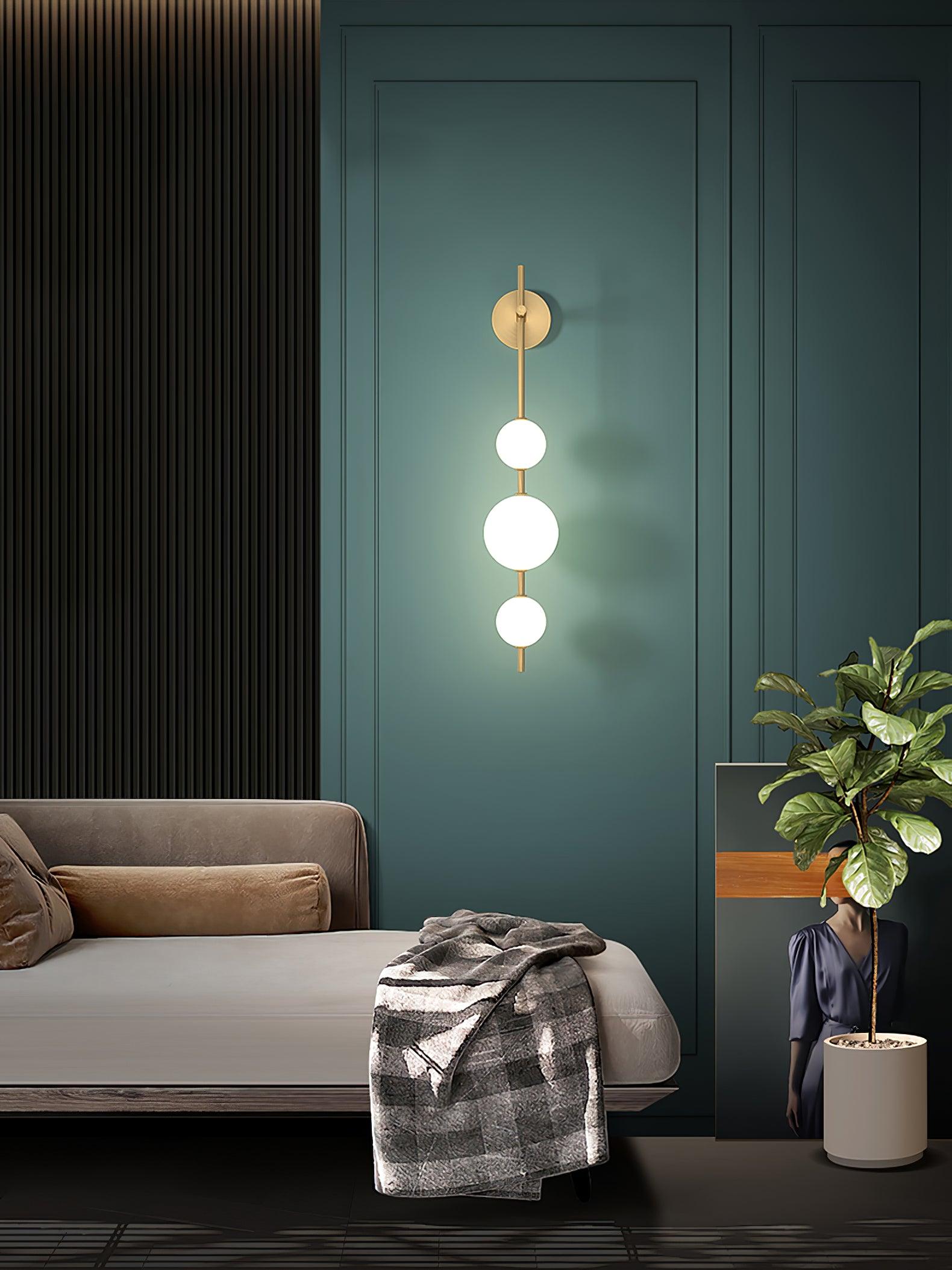 Vertical Globe Wall Lamp