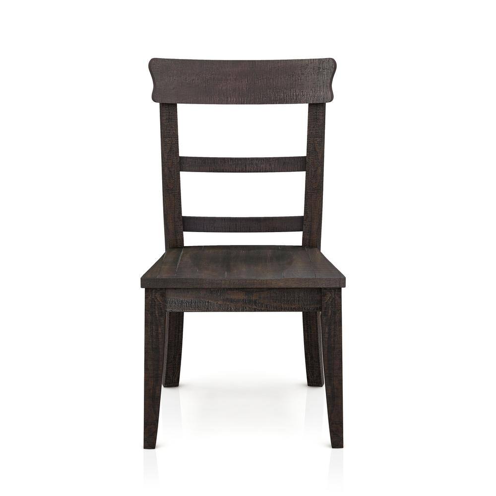 Furniture of America Nalley Antique Black Wood Dining Side Chair (Set of 2) IDF-3389BK-SC