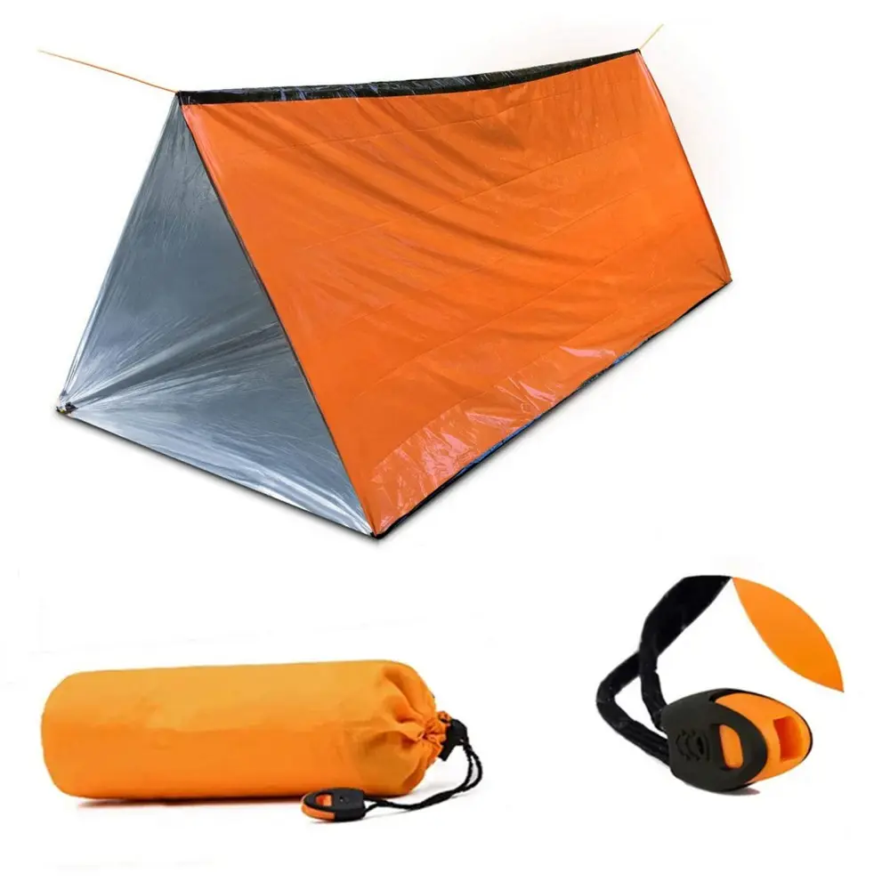 Emergency survival tent waterproof tube tent suitable for camping  hiking and outdoor activities