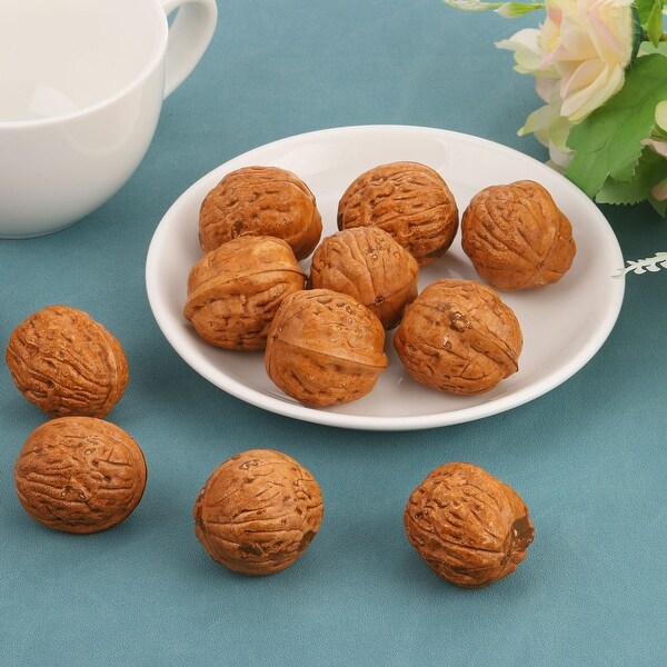 20pcs Artificial Walnut Faux Walnut Artificial Nuts Decoration