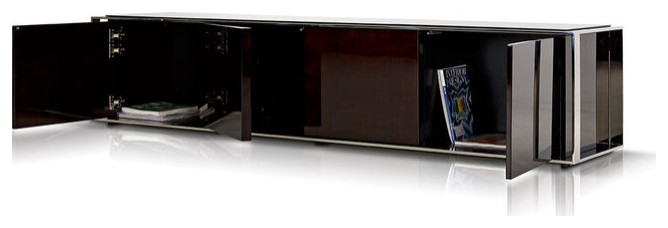 Astyanax Modern Ebony Lacquer TV Entertainment Center   Contemporary   Entertainment Centers And Tv Stands   by Rustic Home Furniture Deco  Houzz