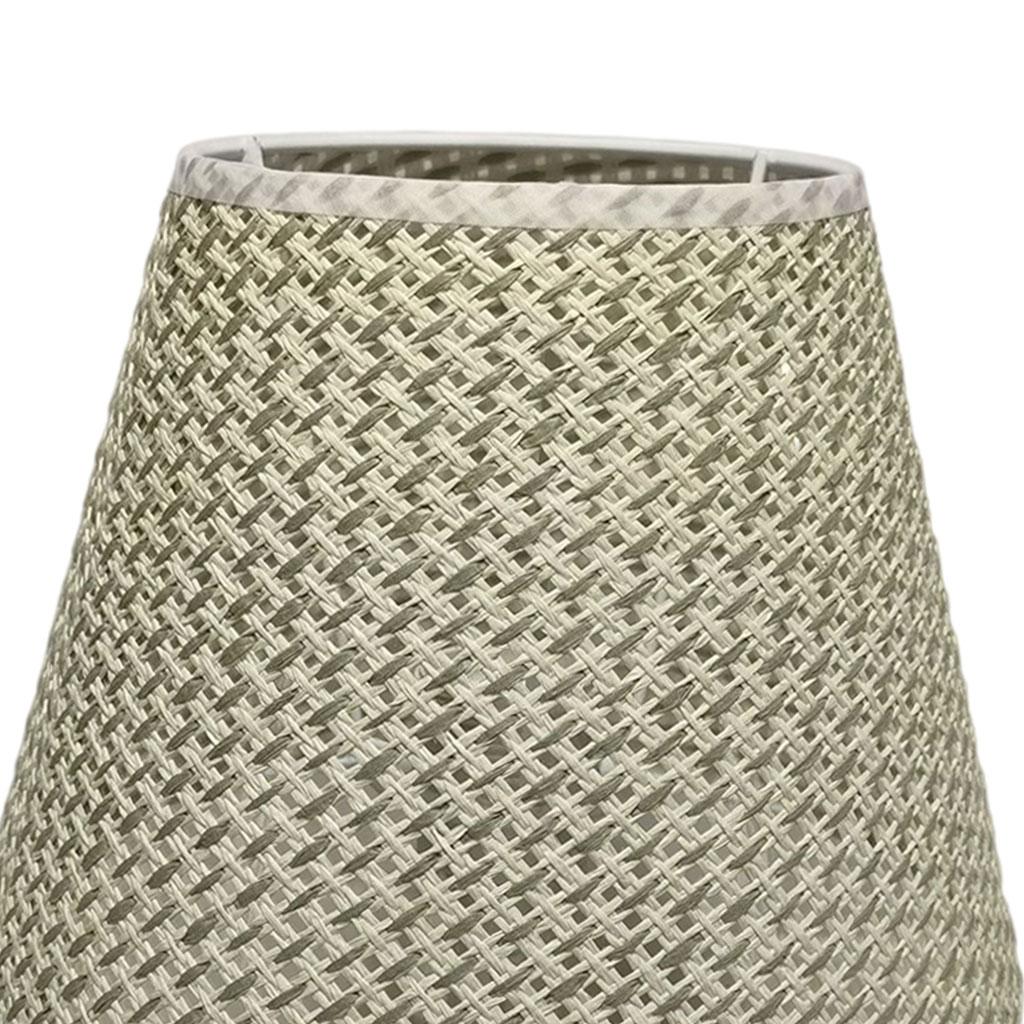 Rattan Woven Lamp Shade Weaving Clip On Hanging Light Lamp Cover Rose Beige