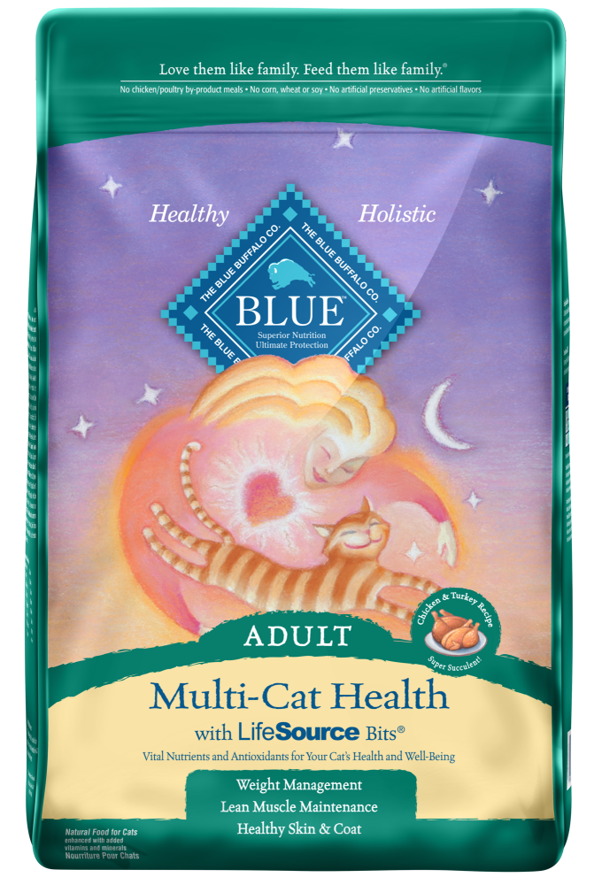 Blue Buffalo Multi-Cat Natural Chicken  Turkey Adult Dry Cat Food