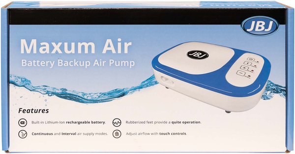 JBJ Aquarium Maxum Battery Backup Aquarium Air Pump