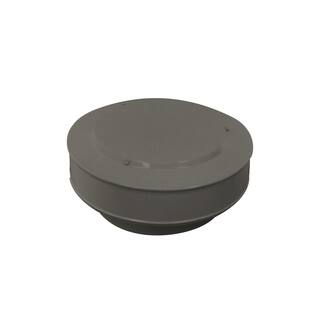 Active Ventilation 8 in. D Aluminum Vent Pipe Cap in Weatherwood VPC-8-WD