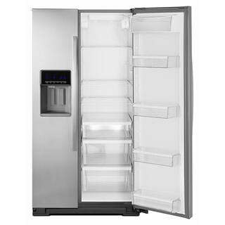 Whirlpool 26 cu. ft. Side by Side Refrigerator in Monochromatic Stainless Steel WRS586FIEM