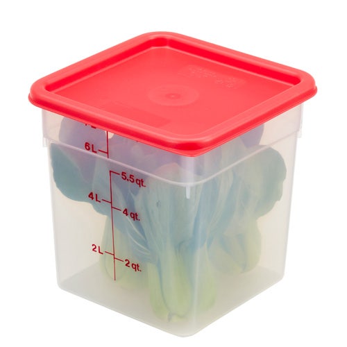 Cambro SCF6451 CamSquares Lid for 6-8 Quart Containers， Winter Rose