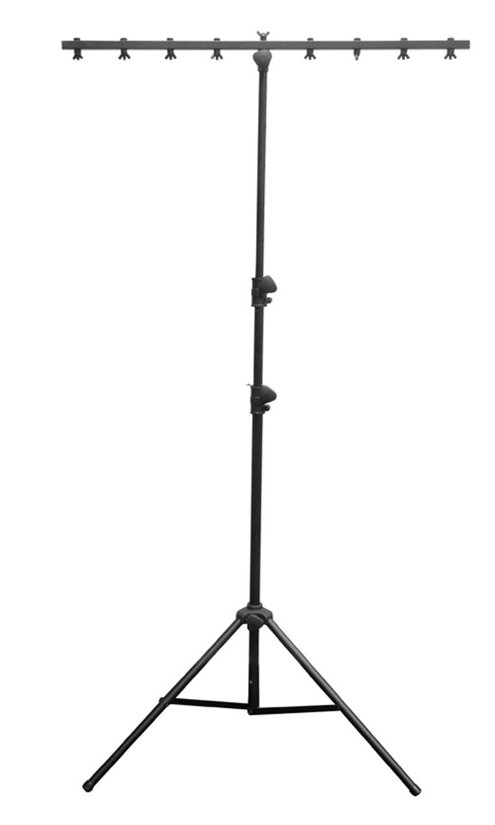 2) Chauvet DJ CH-06 Portable Lightweight Easy Setup T Bar Tripod Light Stands