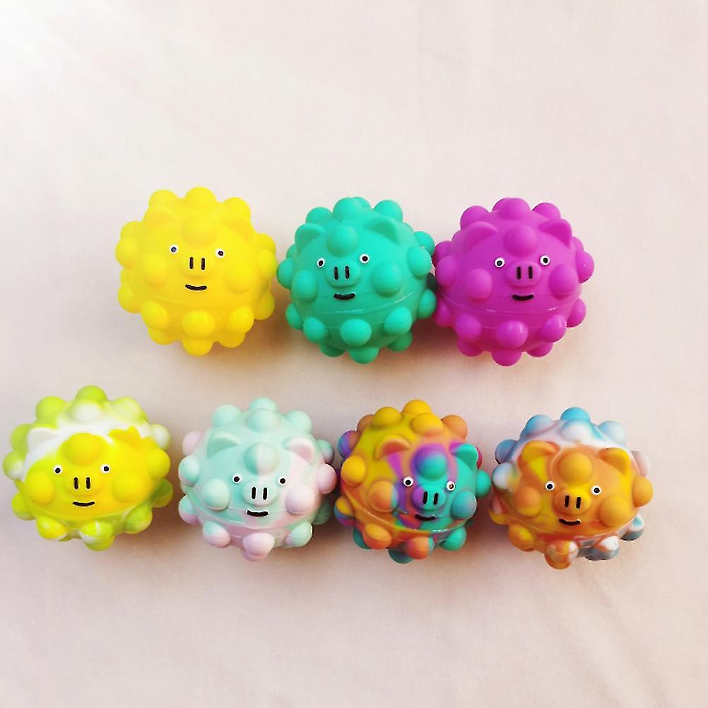 Push Bubble 3D Bird Ball Toy Portable Sensory Antistress Vent Ball Toy Silicone Rainbow Decompression Toy