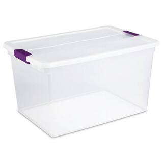 Sterilite 66 Qt. Latching Handle Storage Container in Nesting Clear (6-Pack) 6 x 17571706