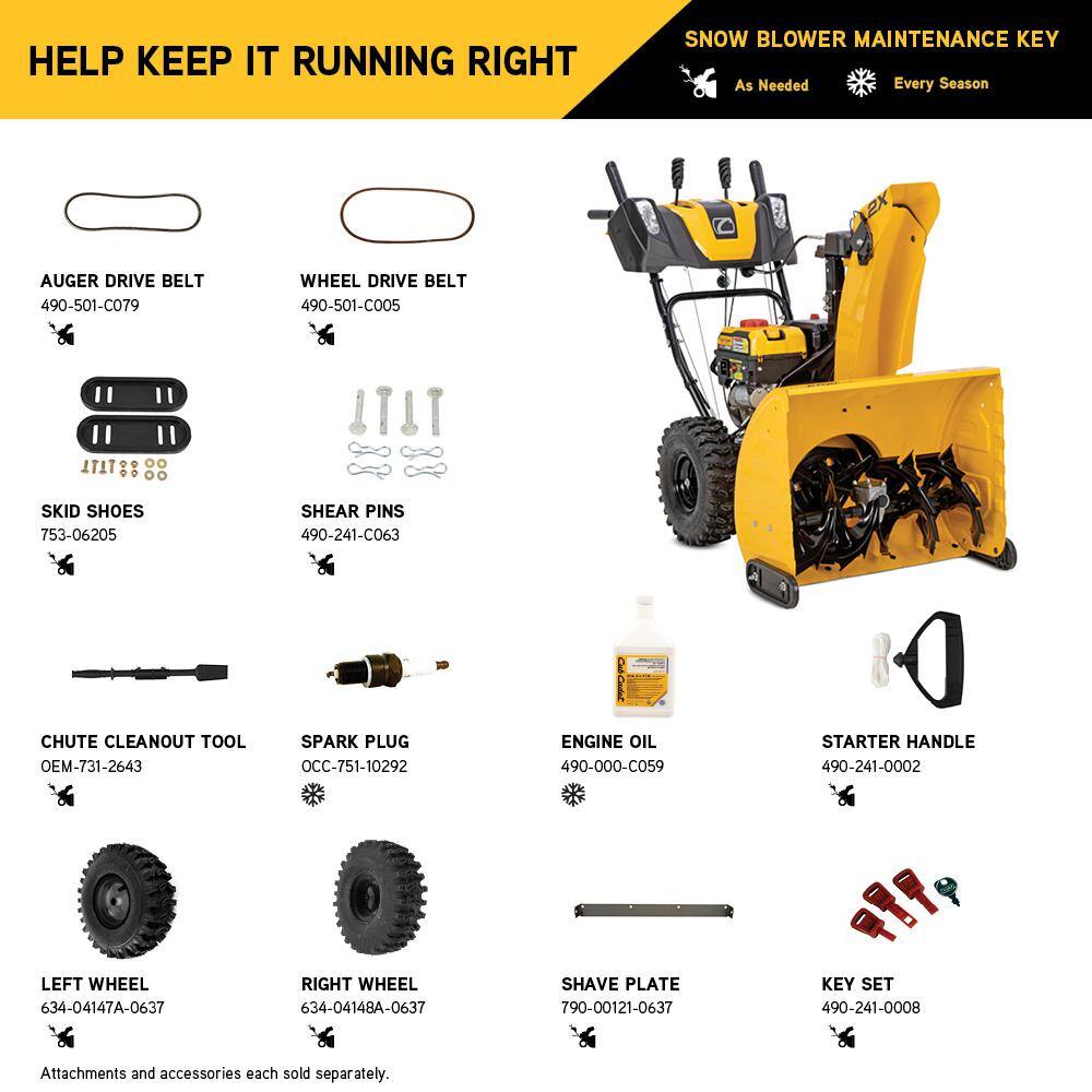 Cub Cadet 2X 26 in. 243cc IntelliPower Two-Stage Electric Start Gas Snow Blower with Power Steering and Steel Chute 2X 26 IP