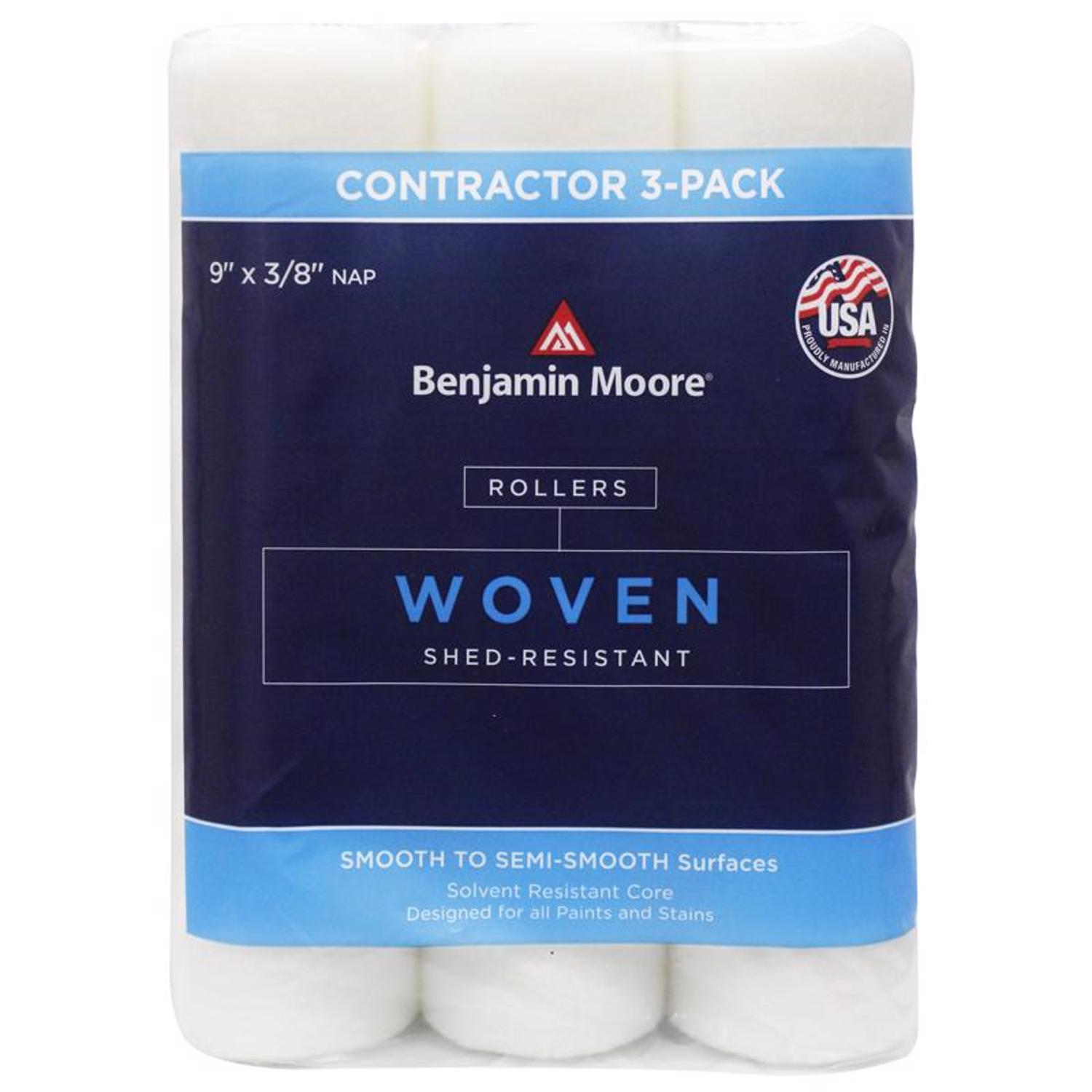 Benjamin Moore Woven 9 in. W X 3/8 in. Regular Roller 3 pk