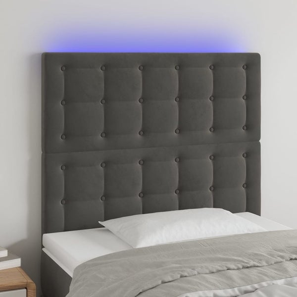 vidaXL LED Headboard Dark/light Gray 39.4